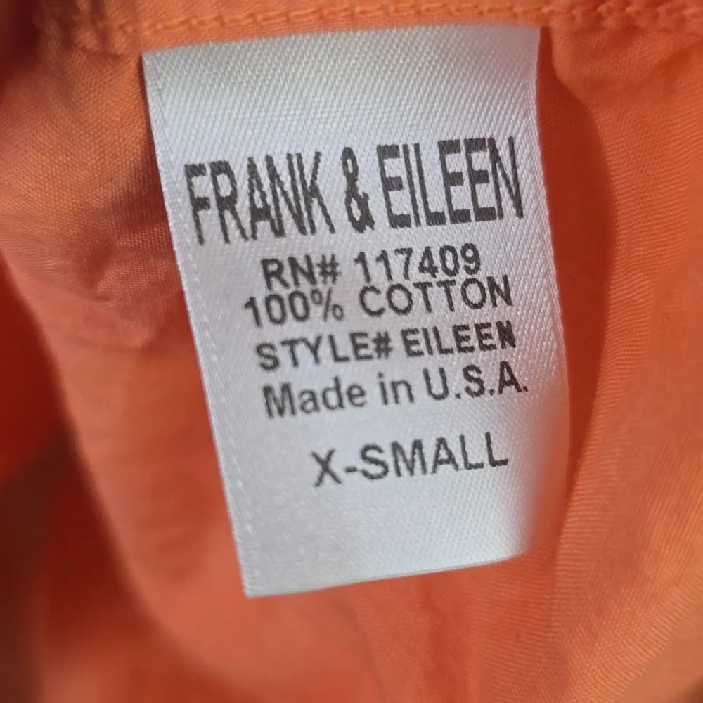 Frank & Eileen Vibrant Orange Button Down Shirt - Picture 6 of 6